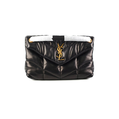 Saint Laurent Puffer Small Black Shoulder Bag