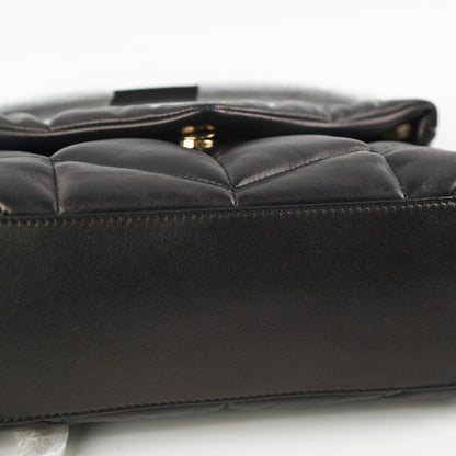 Saint Laurent Puffer Small Black Shoulder Bag