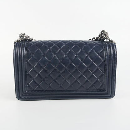 Chanel Boy Old Medium Lambskin Navy