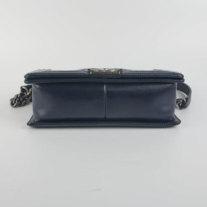 Chanel Boy Old Medium Lambskin Navy
