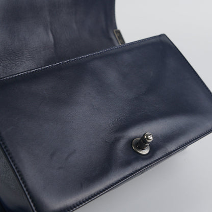 Chanel Boy Old Medium Lambskin Navy