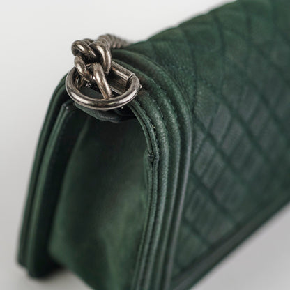 Chanel Old Medium Boy Oliver Green