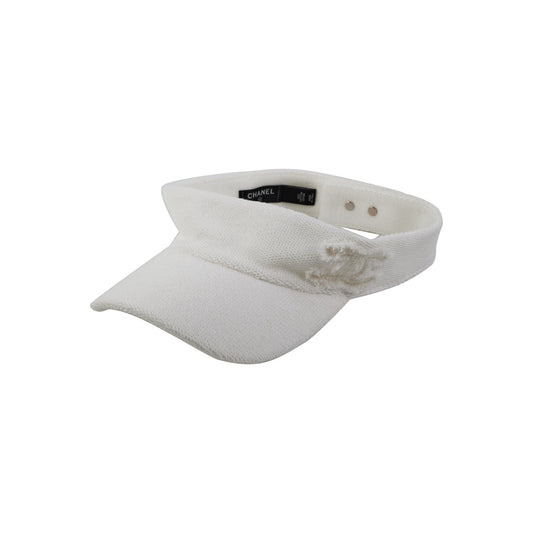 Chanel White Sun Visor Hat