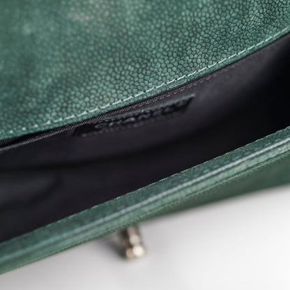 Chanel Old Medium Boy Oliver Green