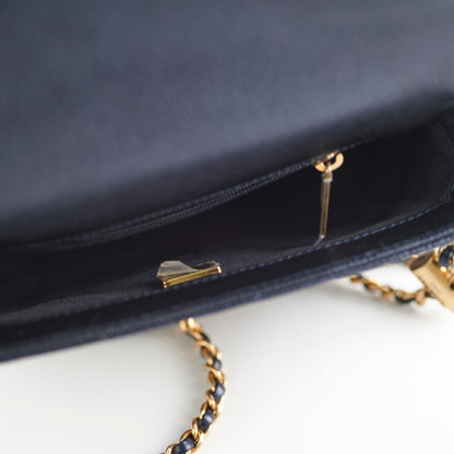 Chanel Perfect Mini Classic Flap Iridescent Navy
