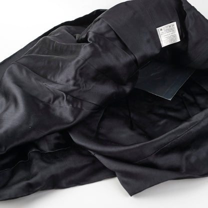 Chanel Black Silk Sequin Long Skirt Size 40