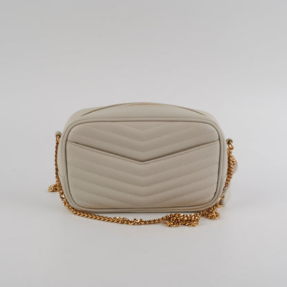 Saint Laurent Mini Lou Camera Bag Ivory