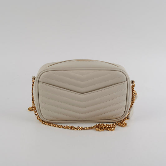 Saint Laurent Mini Lou Camera Bag Ivory