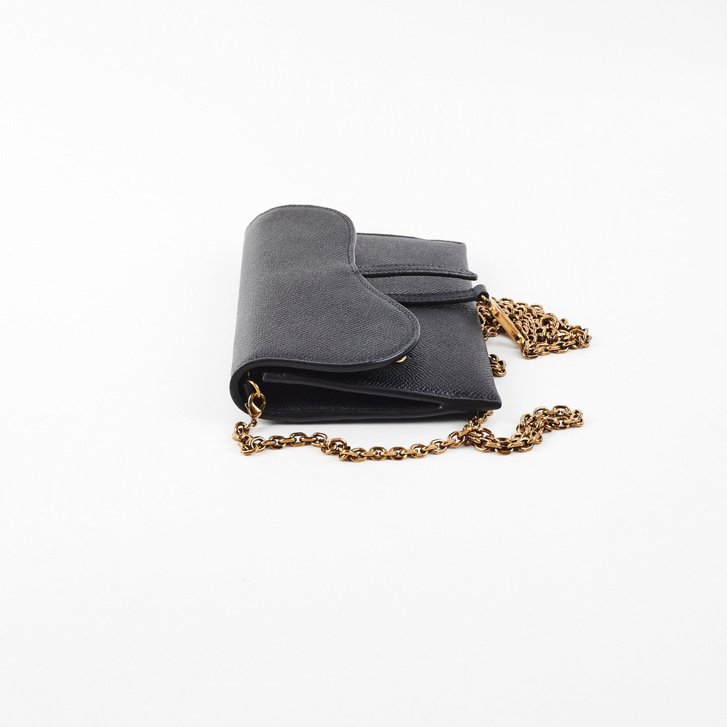 Dior Long Saddle Black Wallet On Chain WOC Crossbody Bag