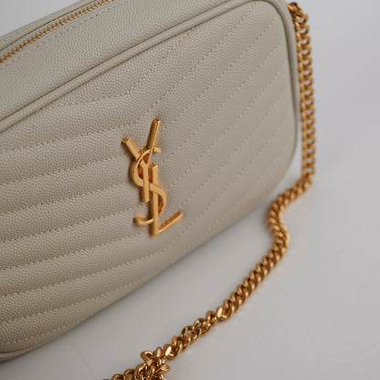 Saint Laurent Mini Lou Camera Bag Ivory