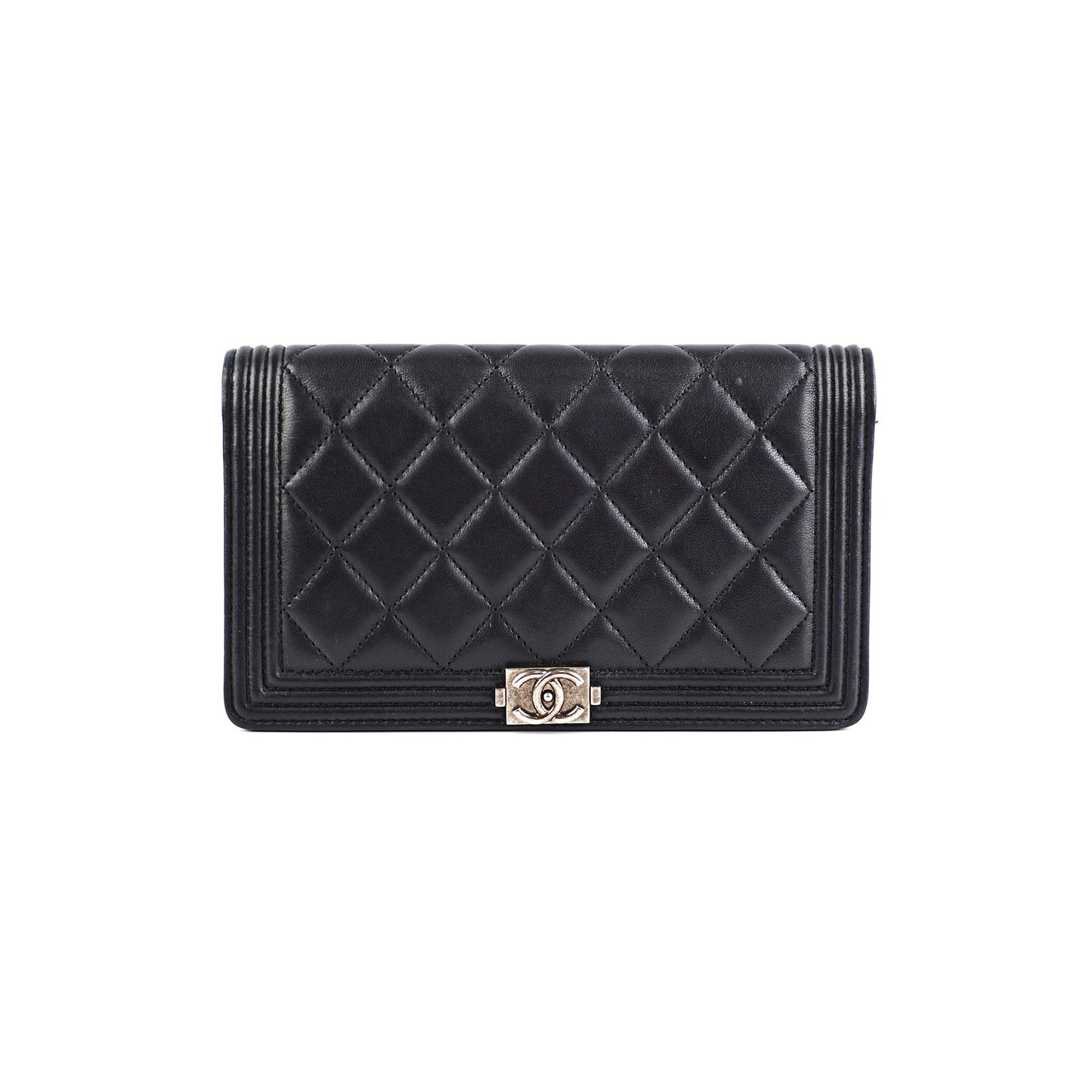 Chanel Boy Black Lambskin Wallet
