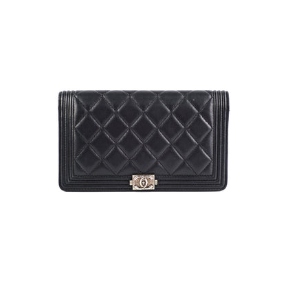 Chanel Boy Black Lambskin Wallet