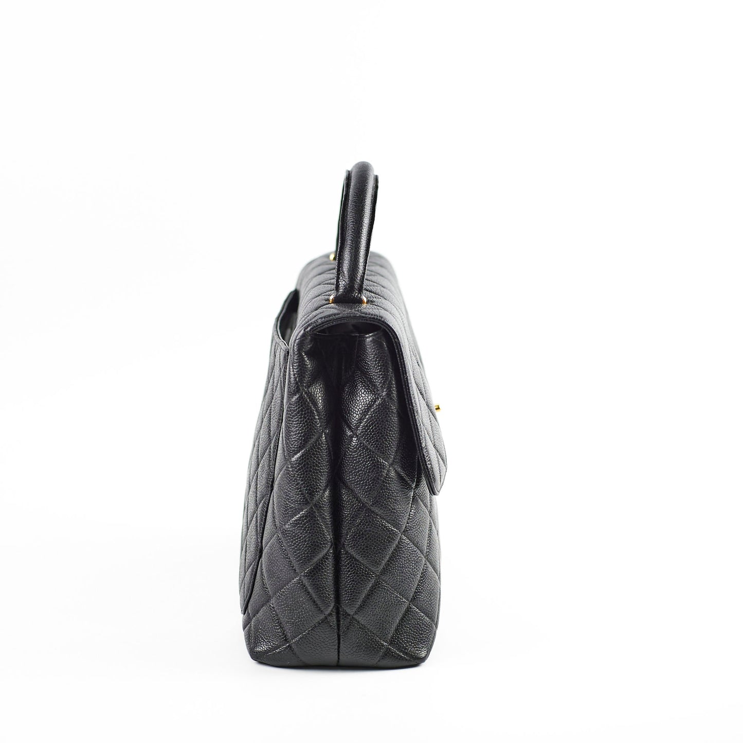 Chanel Kelly Caviar Top Handle Black