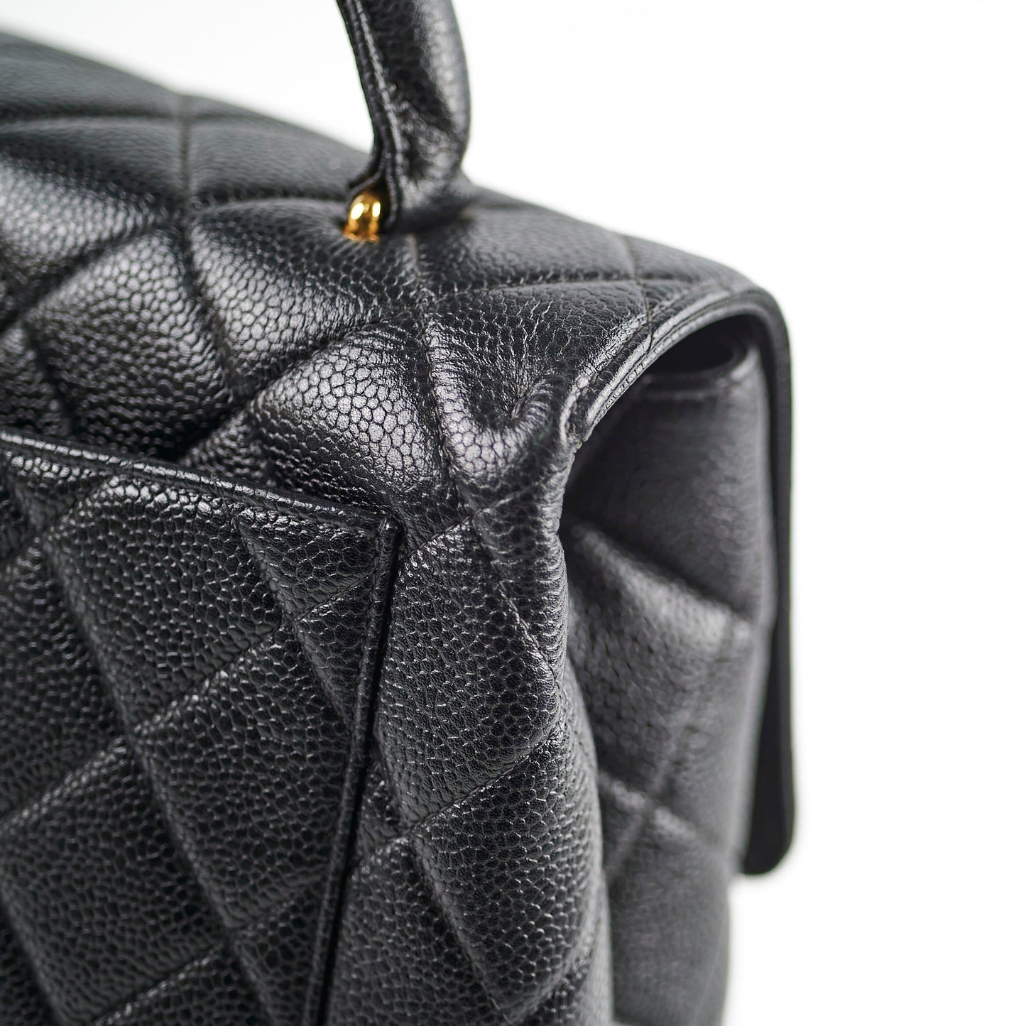 Chanel Kelly Caviar Top Handle Black
