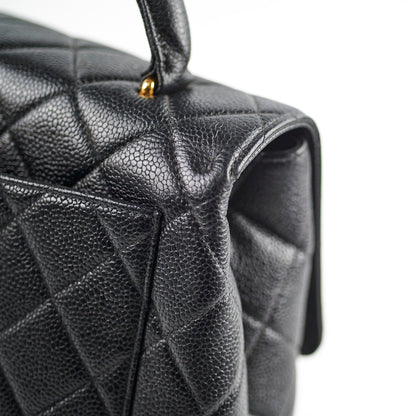 Chanel Kelly Caviar Top Handle Black