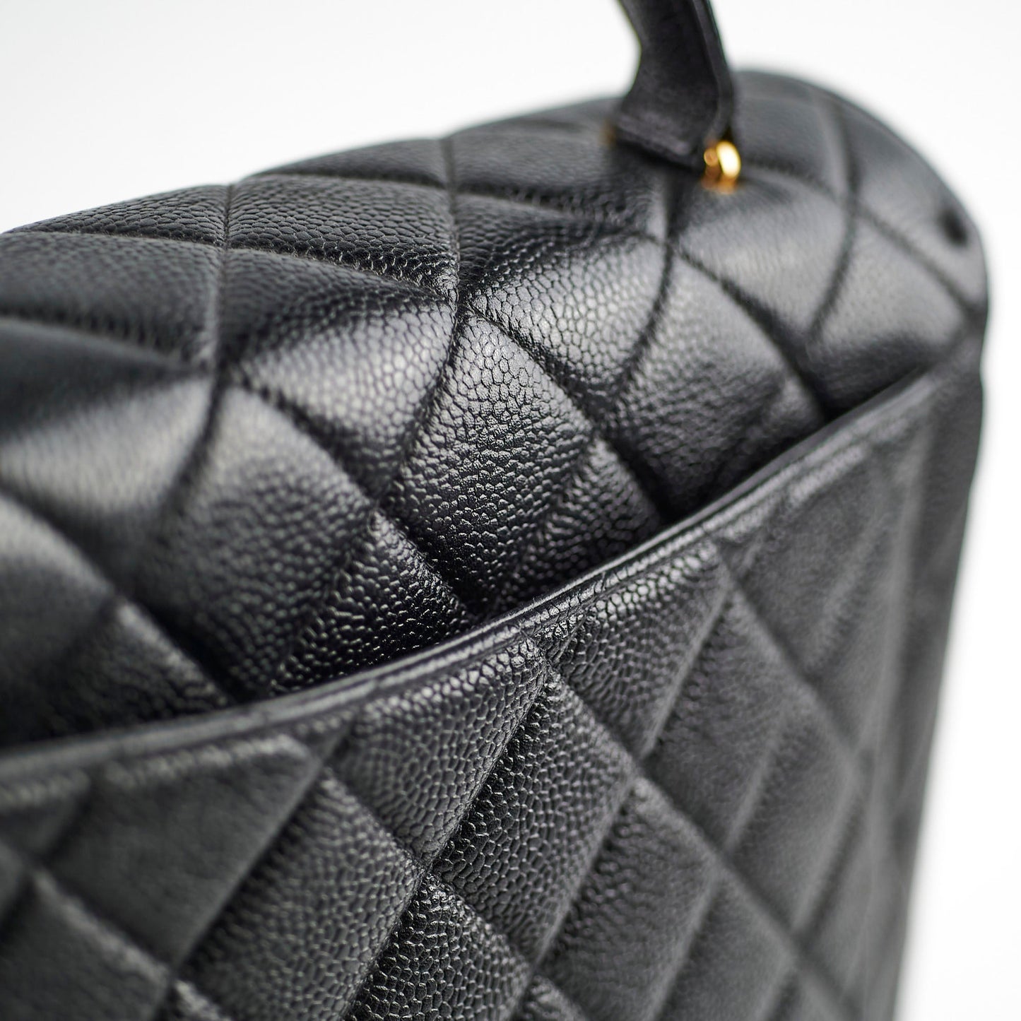 Chanel Kelly Caviar Top Handle Black