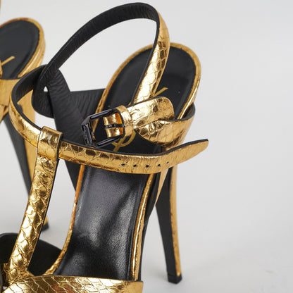 Saint Laurent Gold Platform Heels Size 39