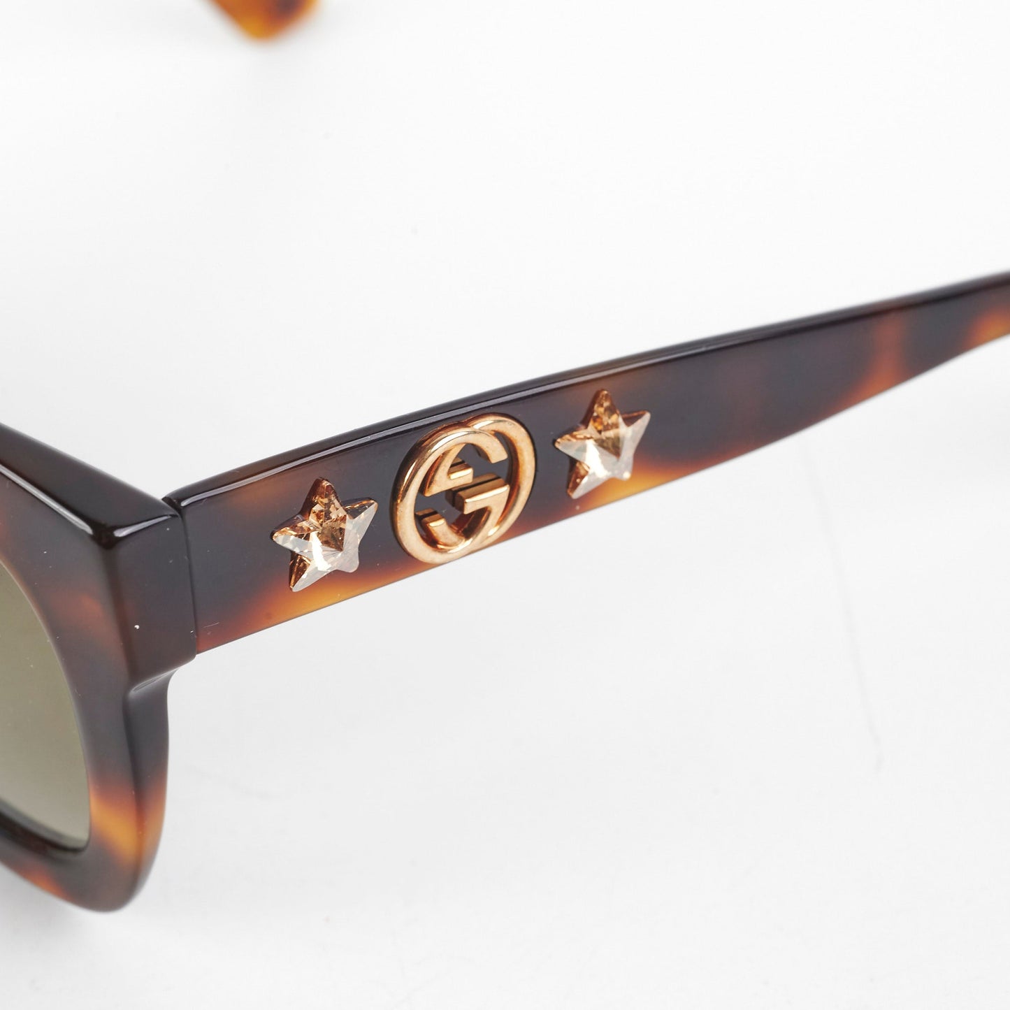 Gucci Tortoise Shell Star and Bee Sunglasses