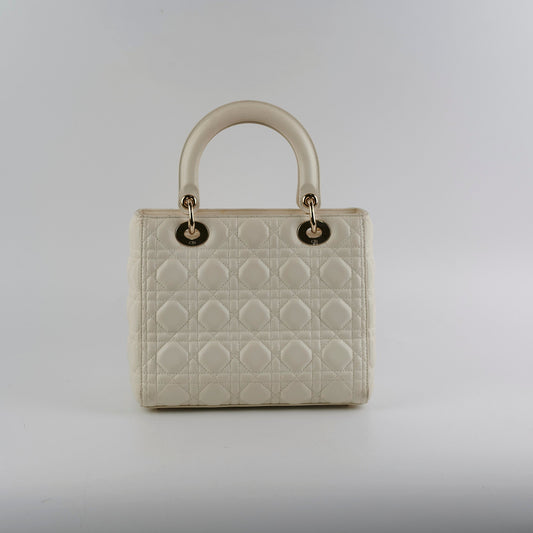 Christian Dior Lady Dior Medium White