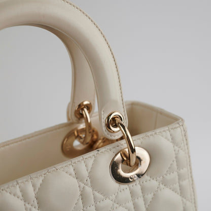 Christian Dior Lady Dior Medium White