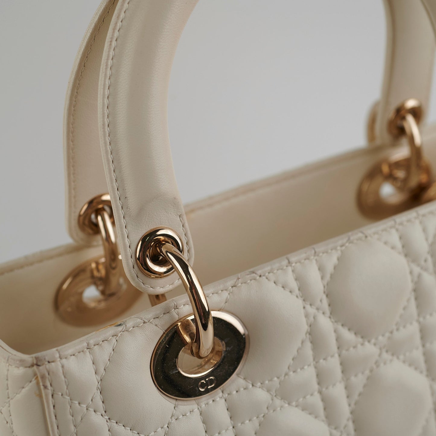 Christian Dior Lady Dior Medium White