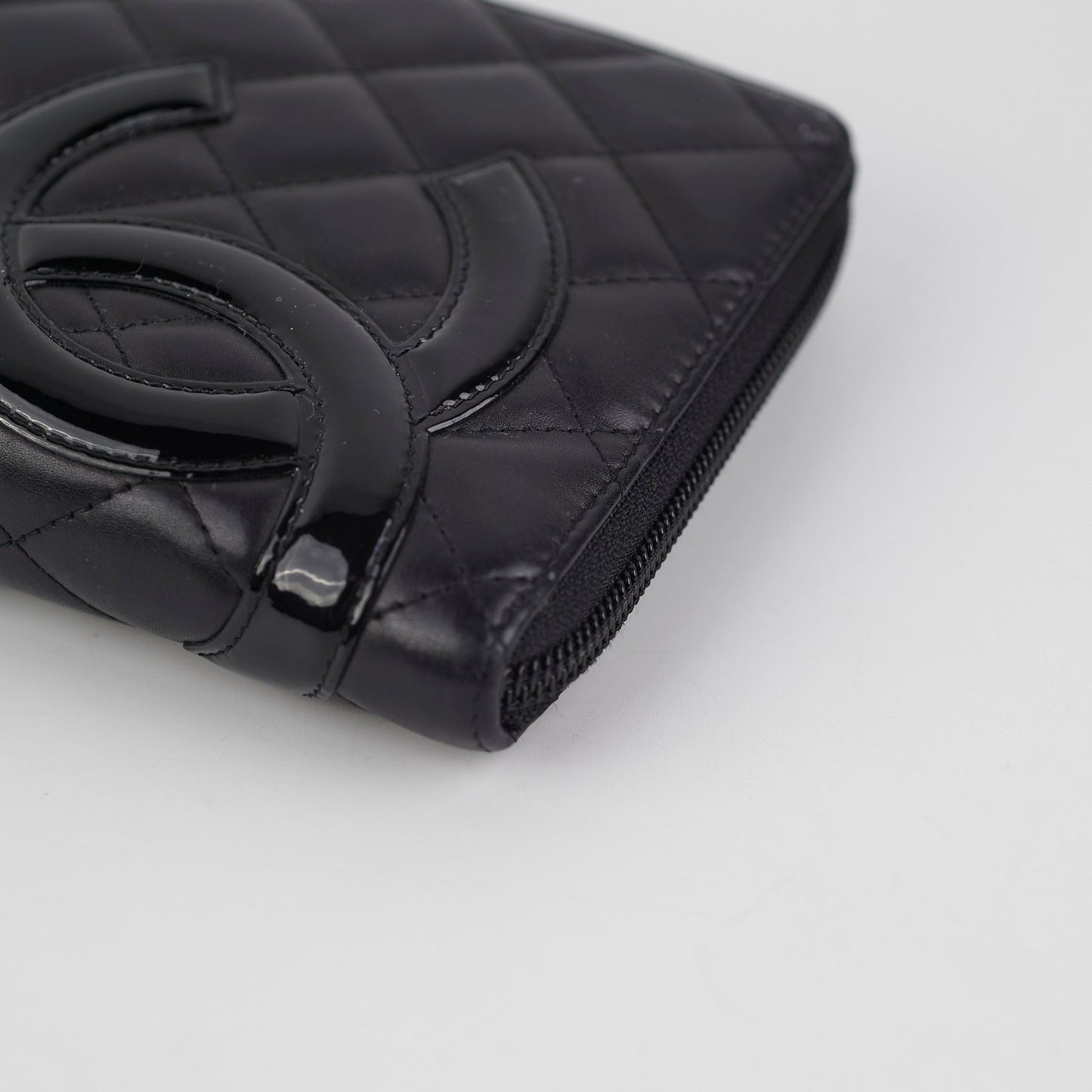 Chanel Cambon Long Calfskin Zip Wallet Black