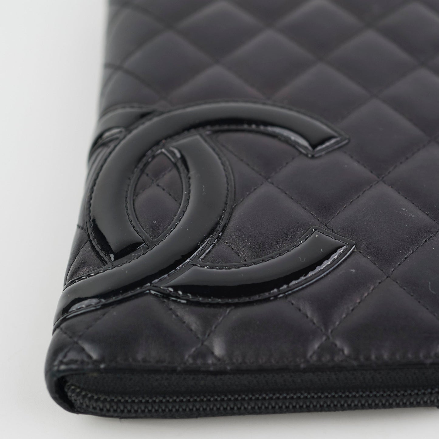 Chanel Cambon Long Calfskin Zip Wallet Black