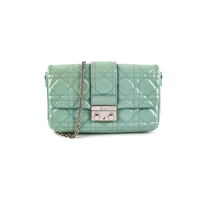 Christian Dior Lock Pouch Blue Patent