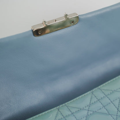 Christian Dior Lock Pouch Blue Patent