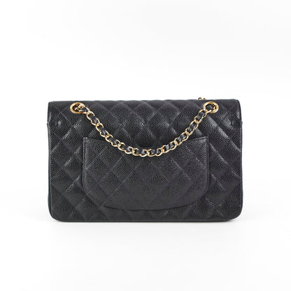 Chanel Medium/Large Classic Flap Caviar Black - Series 8