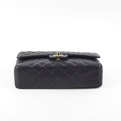 Chanel Medium/Large Classic Flap Caviar Black - Series 8