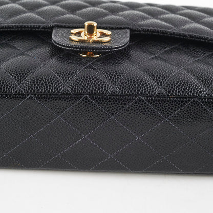 Chanel Medium/Large Classic Flap Caviar Black - Series 8