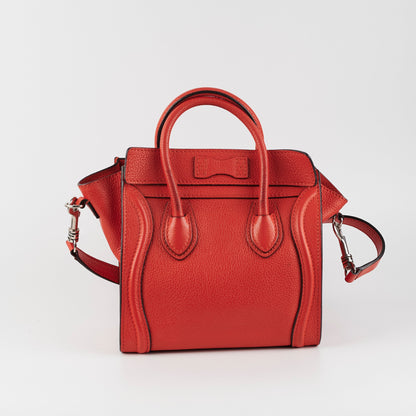 Celine Luggage Nano Red
