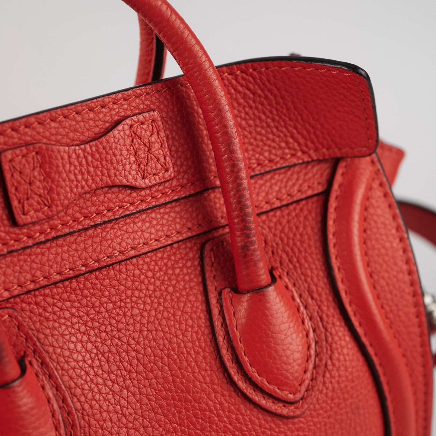 Celine Luggage Nano Red