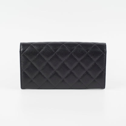 Chanel Caviar Quilted Large Wallet Black