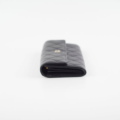 Chanel Caviar Quilted Large Wallet Black
