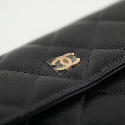 Chanel Caviar Quilted Large Wallet Black