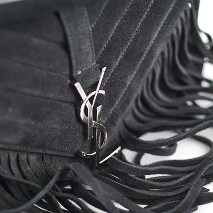 Saint Laurent Suede Black Tassel