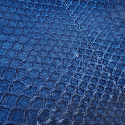 Chanel O case Medium Exotic Leather Blue