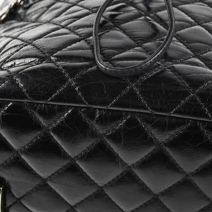 Chanel Black Distressed Calfskin Backpack