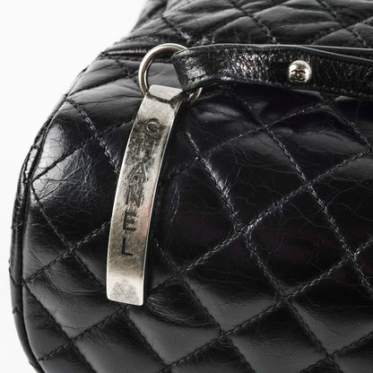 Chanel Black Distressed Calfskin Backpack