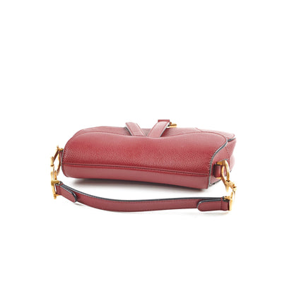 Christian Dior Mini Saddle Burgundy