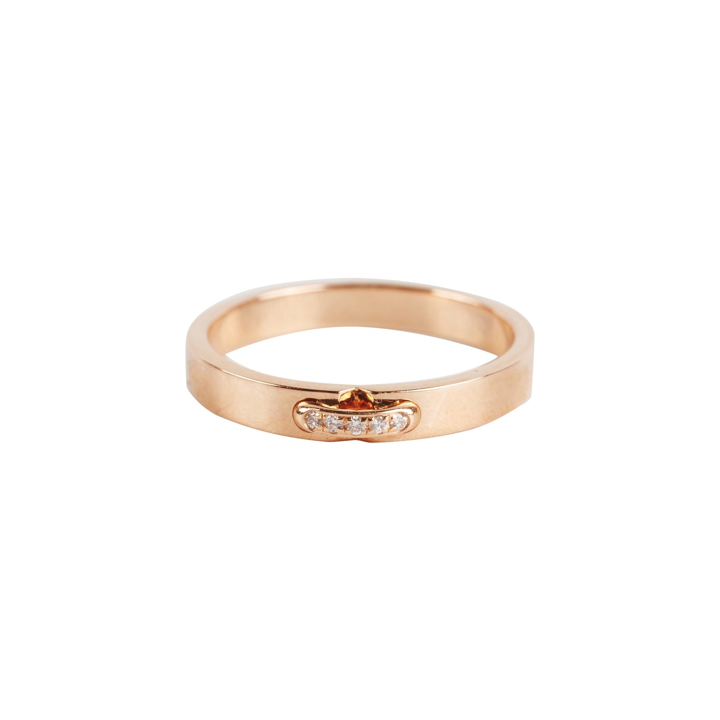 Chaumet Liens Ring with Diamonds 18k Rose Gold 53