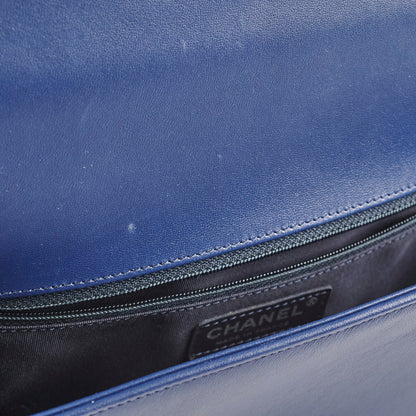 Chanel New Medium Boy Dark Blue 21