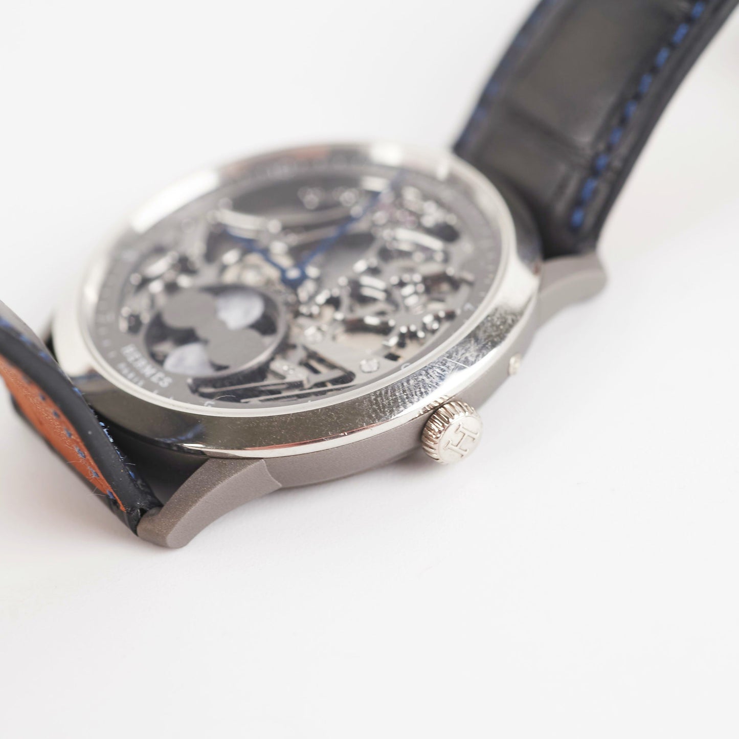 Hermes Slim D'Hermes Watch Squelette Lune 39.5MM Black
