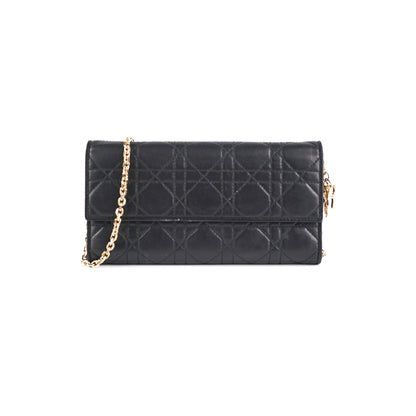 Christian Dior Cluitch Wallet On Chain WOC Black