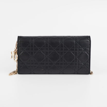 Christian Dior Cluitch Wallet On Chain WOC Black