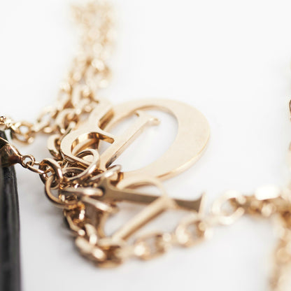 Christian Dior Cluitch Wallet On Chain WOC Black
