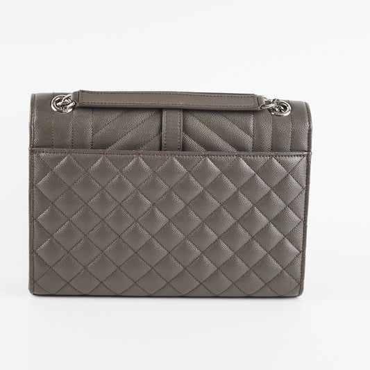 Saint Laurent Small Envelope Quilted Grey