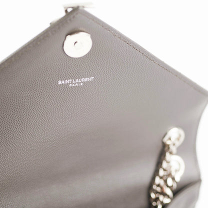 Saint Laurent Small Envelope Quilted Grey